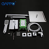 Вбудована душова система GAPPO G7102, вилив - перемикач на лійку, 3-функції, хром, фото 8