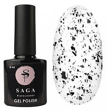 Топ для нігтів Saga Top №5 з чорними пластівцями (без липкого шару) 8мл