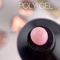 Полигель Saga Poly Gel Exclusive №7 (нежно-розовый) 30 мл