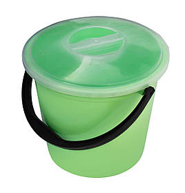 Відро пластикове 4.5 літрів харчове з кришкою салатове Ø 21.5 см h=18.5 см (Полімерагро)