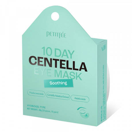 Заспокійливі гідрогелеві патчі з центелою PETITFEE 10 Day Centella Eye Mask, 20шт (851259), фото 1
