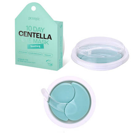 Заспокійливі гідрогелеві патчі з центелою PETITFEE 10 Day Centella Eye Mask, 20шт (851259), фото 3