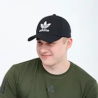 Кепка Adidas мужская женская коттоновая черная | Бейсболка Адидас на лето (Bon)