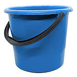 Відро пластикове 5 літрів харчове з кришкою блакитне Ø 23 см h=20 см (ПолімерАгро), фото 2