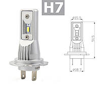 Світлодіодні LED лед лампи  H7 компактні як галогенка BAXSTER SE Plus