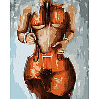 Картина за номерами Жінка-скрипка розміром 40х50 см (DY023) melmil