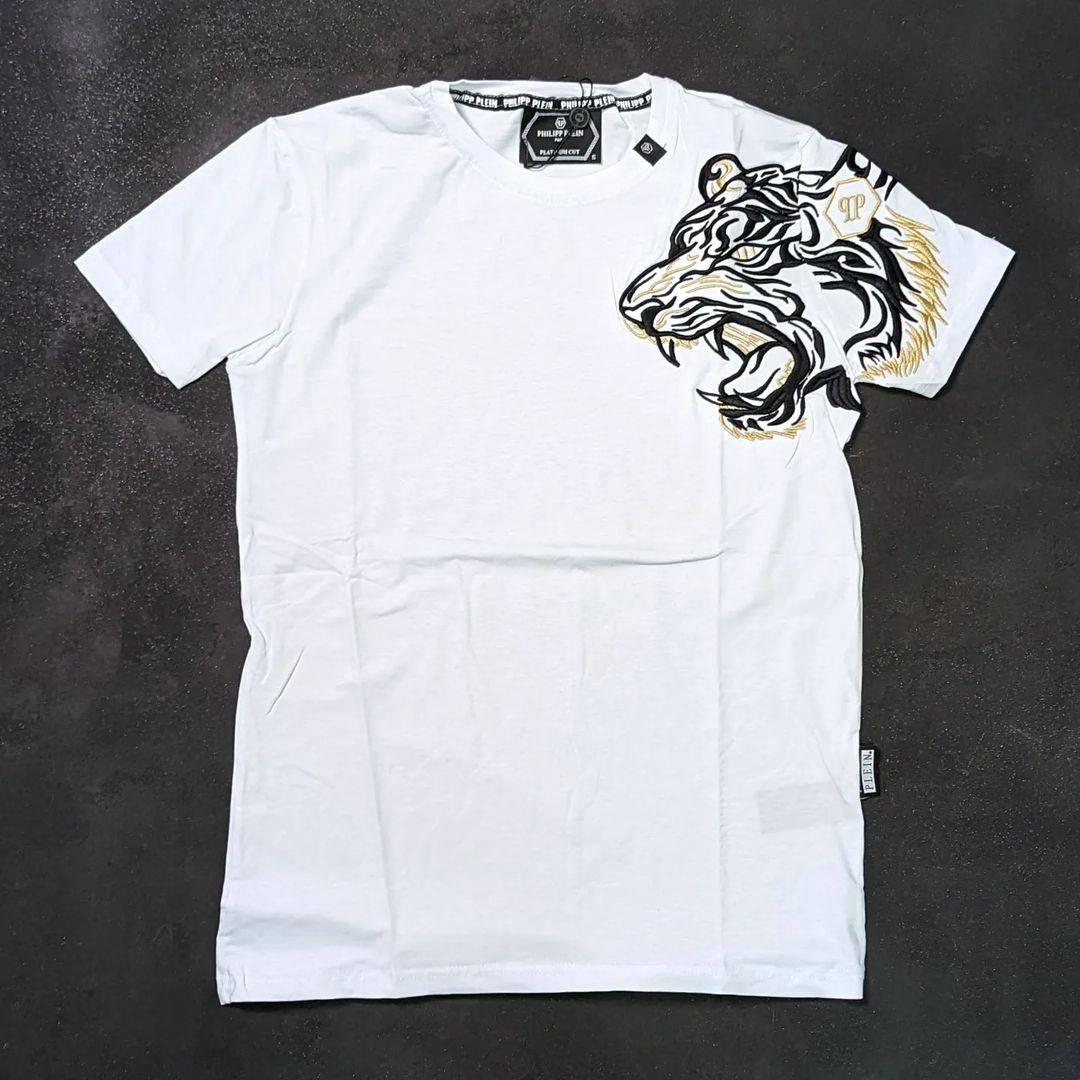 Чоловіча футболка Philipp Plein CK5413 біла S, XXL