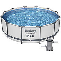 Бассейн каркасный «Bestway» 56260 Steel Pro Max (366-100 см, объем 9150 л)