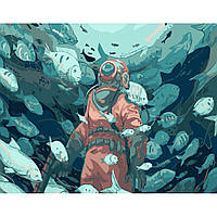 Картина за номерами Підводна прогулянка розміром 40х50 см (DY202) melmil