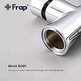 Змішувач для кухні на дві води Frap F4374, сірий/хром, фото 3