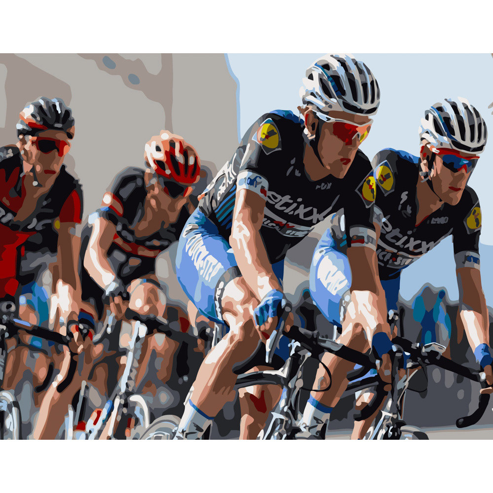Картина за номерами Перегони велосипедистів розміром 40х50 см (GS283) melmil