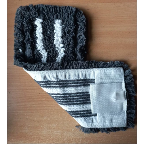 МОП (вкладка) ПОВІЛЬНО ТАФТИНГОВИЙ КОМБІРОВАНИЙ ГРЕЙ 40*13 см, з кишенями + язик, сірий У40.03КВ