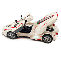 Машинка дитяча АвтоЕксперт металопластик, біла, LaFerrari світло, звук, іннерція, відчин. двері, баг., капот 15*6*4см (23603), фото 4