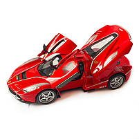 Машинка дитяча АвтоЕксперт металопластик, червона, LaFerrari світло, звук, іннерція, відчин. двері, баг., капот 15*6*4см (23603), фото 6