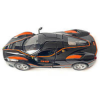 Машинка дитяча АвтоЕксперт металопластик, чорна глянець, LaFerrari світло, звук, іннерція, відчин. двері, баг., капот 15*6*4см, фото 5