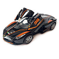 Машинка дитяча АвтоЕксперт металопластик, чорна глянець, LaFerrari світло, звук, іннерція, відчин. двері, баг., капот 15*6*4см, фото 6