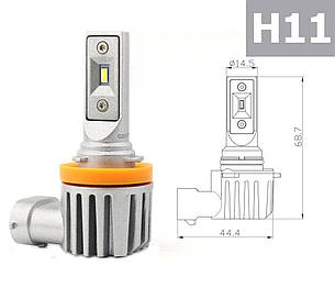 Світлодіодні LED лед лампи H11 (H8/H16) компактні як галогенка BAXSTER SE Plus, фото 1