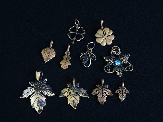 Кулон Аркуш Винограду великий, фото 3