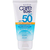 Матувальний сонцезахисний крем для обличчя Avon Care Sun+ Face Sun Cream, ейвон 50мл