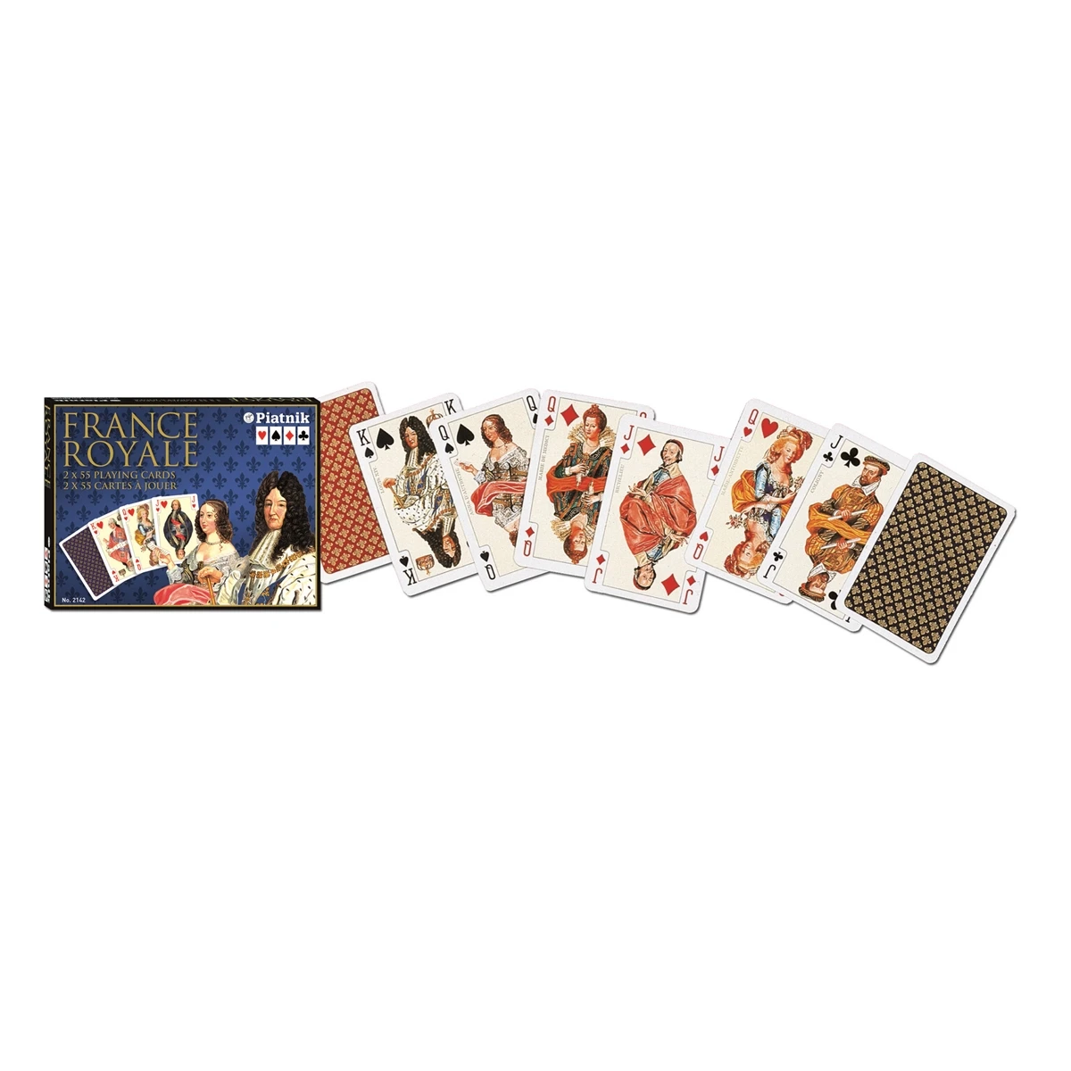 Карти гральні Королі Франції 2 колоди х 55 карт Piatnik PT-214240