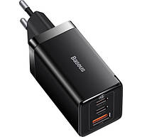 Сетевое зарядное устройство Baseus GaN5 Pro Fast Charger 2C+U 65W Black w/Type-C to Type-C (ccgp120201)