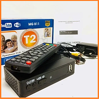 Тюнер цифровий ефірний телевізійна приставка приймач T2 з переглядом YouTube MG 811 TV з IPTV, Wifi