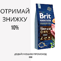 Brit (Брит) Premium Light Turkey & Oats сухий корм для собак з надмірною вагою, 15 кг
