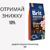 Brit (Брит) Premium Sport сухой корм для собак с повышенными физическими нагрузками, 15 кг