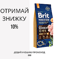 Brit (Брит) Premium Adult M сухой корм для взрослых собак средних пород, 15 кг