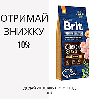 Brit (Брит) Premium Adult M сухий корм для дорослих собак середніх порід, 15 кг