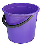 Відро пластикове 12 літрів харчове з кришкою лаванда Ø 30 см h=25.5 см (ПолімерАгро), фото 2