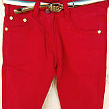 Джинси яскраві червоні для дівчинки ДШ, фото 2
