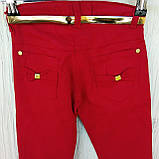 Джинси яскраві червоні для дівчинки ДШ, фото 3