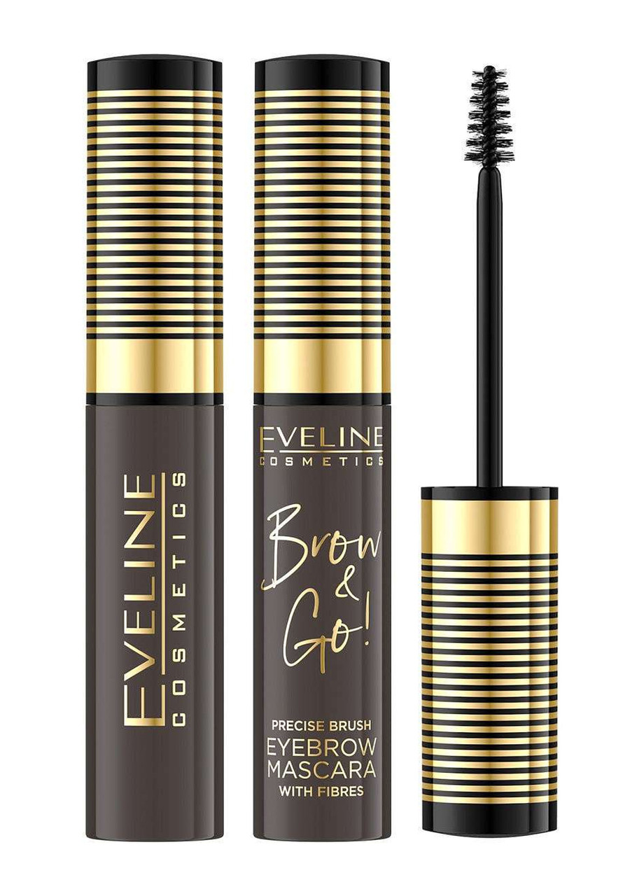 Тушь для бровей Eveline Brow & Go! 03 Soft Brown с микрофиброй 6 мл - фото 1 - id-p1821951997