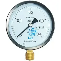 Манометр ДМ 05-МП-3У (0-0,4 МПа; диаметр корпуса 100 мм; кл. 1,5; резьба М20х1,5) IP54 с Поверкой