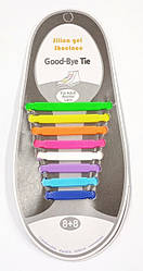 #20-4 Силіконові шнурки набір 8+8 шт No20 різнобарвні