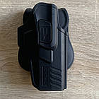 Кобура пластикова для Glock 17, 22, 31 Cytac R-Defender пісочна, фото 6