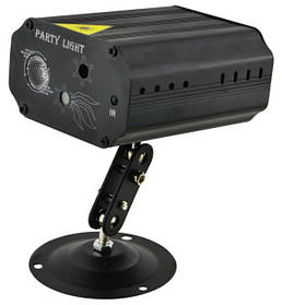 Лазерний проектор RIAS EMS083 з датчиком звуку та стробоскопом + пульт ДУ 220V Black (3_00911)