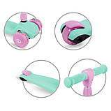 Самокат триколісний дитячий для дівчинок JAX MINT/PINK м'ятно - рожевий HUBAJAX04A0, фото 6