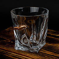 Хрустальный стакан с пулей 250 мл. Пуля в бокале для виски.