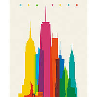 Картина по номерам "NYC" 40х50см Art Craft Картина по номерам с красками в комплекте Нью-Йорк 12цветов