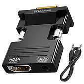 D-sub аудіоконвертер адаптер від hdmi до vga 6253