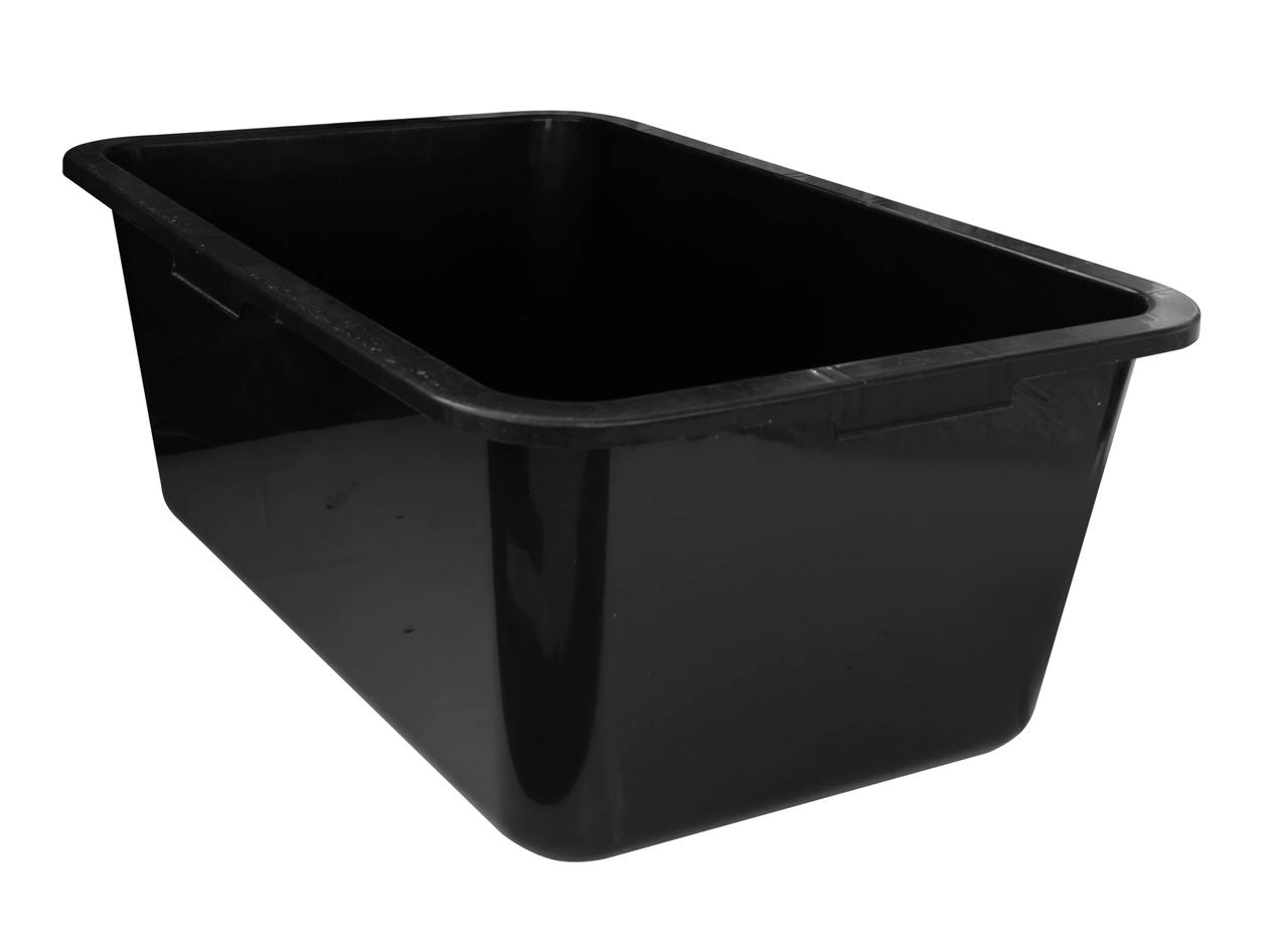 Таз 90 літрів будівельний прямокутний чорний 79.5*51.5*31 см (ПолімерАгро), фото 1