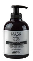 Маска-краситель питательная тонирующая для оживления цвета волос Mask steel black Design Look Италия "Lv"