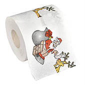 Різдвяний туалетний папір Діди Морози кумедний туалет 26007