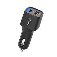 CC065TB38 - QC 3.0/PD USB Car Charger with LED indicator,Input:DC 12~24V Black