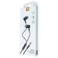 WUW Earphones 3.5 mm with Remote and Mic, R42 Black