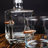 Набір "Два друга" графін та 2 склянки з кулею по 250 мл. Куля в келиху для віскі., фото 3