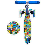 Самокат дитячий триколісний Kidwell UNO MONSTERS HUBAUNO01A5 Польша, фото 3