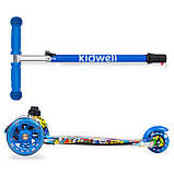 Самокат дитячий триколісний Kidwell UNO MONSTERS HUBAUNO01A5 Польша, фото 4